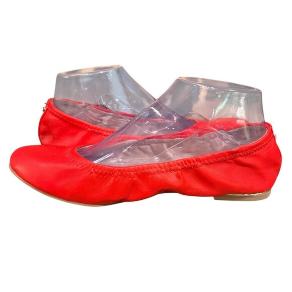 BCBG Generation Shoes Ballet Flats Scrunch Tomato Red Women’s Size 7 - Picture 2 of 6